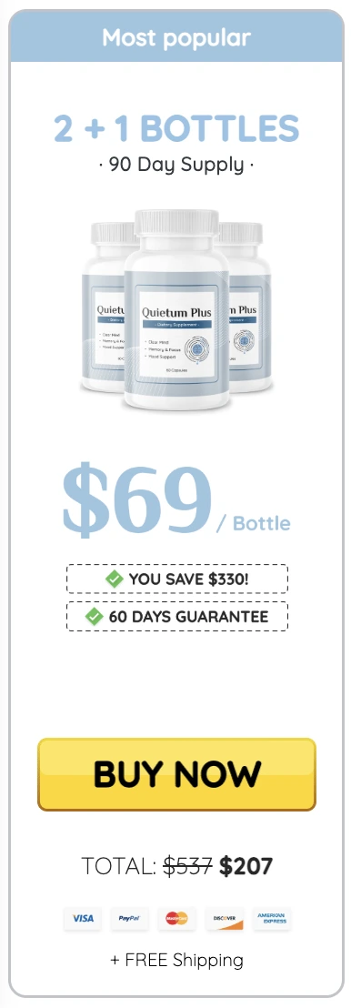 Quietum Plus order three bottles